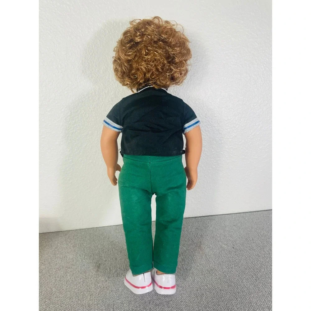 Our Generation Battat 18 Inch Lorenz Boy Doll Curly Blonde Hair Green Eyes